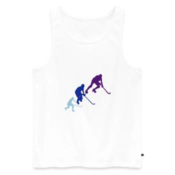 rink hockey silhouette player6 animation - Débardeur bio Premium Homme - blanc - Devant - AI Model Male 178 light (178cm)