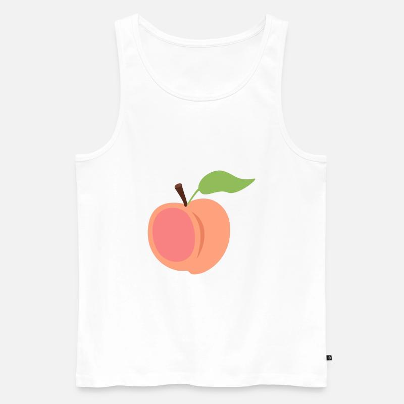 Pfirsich - Männer Premium Bio Tank Top - Weiß