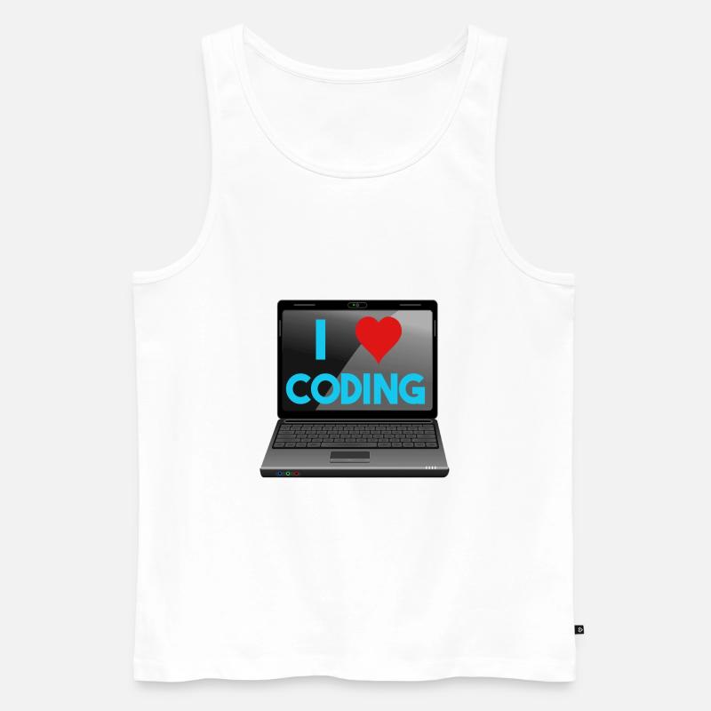 Programmieren, Programmierer, Informatiker - Männer Premium Bio Tank Top - Weiß