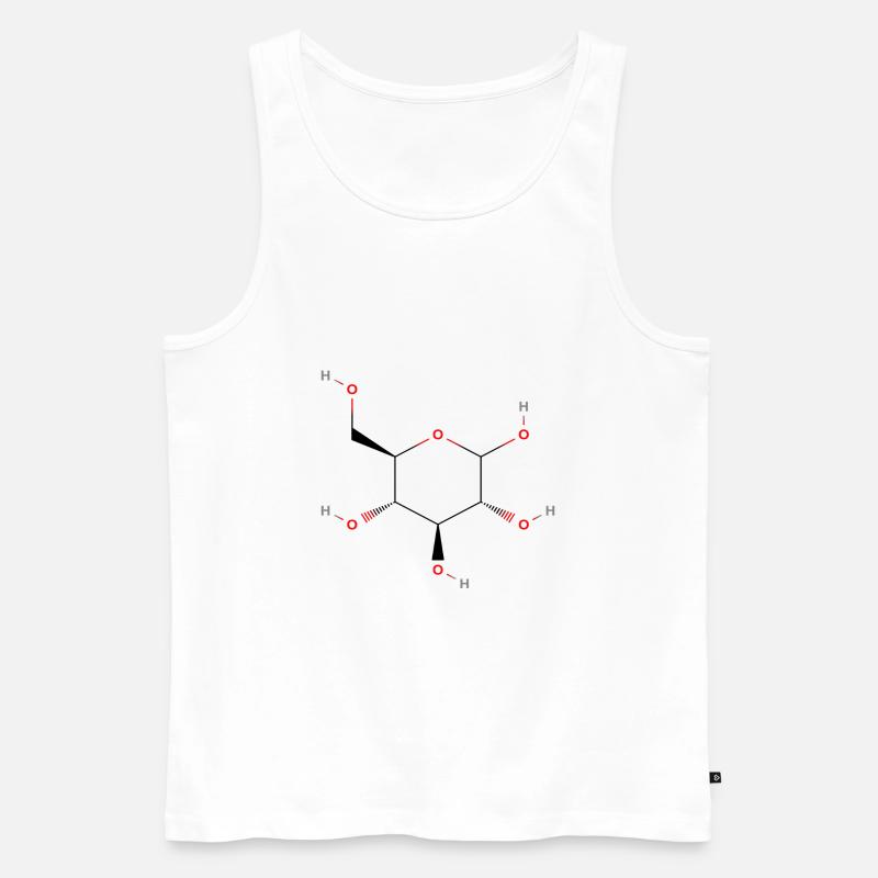 GlukoseMolekül - Farbige Strukturformel - Männer Premium Bio Tank Top - Weiß