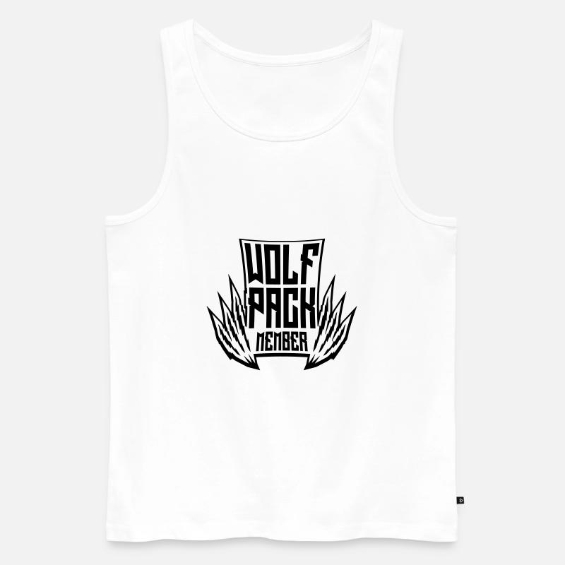 Team Wolf Pack - Männer Premium Bio Tank Top - Weiß