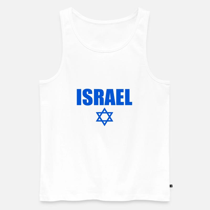 Israele - Canottiera ecologica premium da uomo - bianco