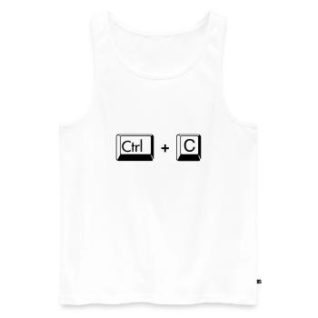 Copy Paste lustiges Geschenk für Zwillige - Männer Premium Bio Tank Top - Weiß - Vorne - AI Model Male 178 light (178cm)