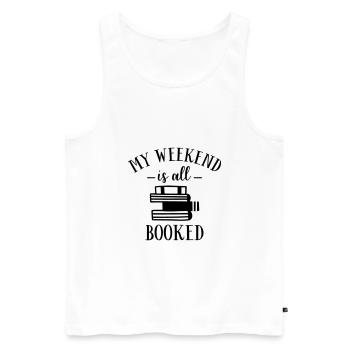 Livres de livres Lire le livre Literature Bookworm - Débardeur bio Premium Homme - blanc - Devant - Michal (187cm)