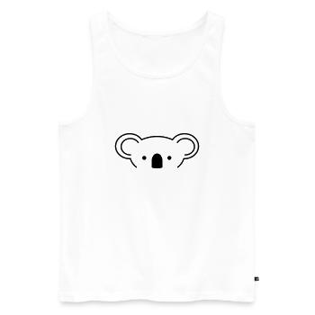 Koalabu - Débardeur bio Premium Homme - blanc - Devant - AI Model Male 178 light (178cm)