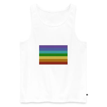 Pace flag - Men's Premium Organic Tank Top - white - Front - AI Model Male 178 light (178cm)