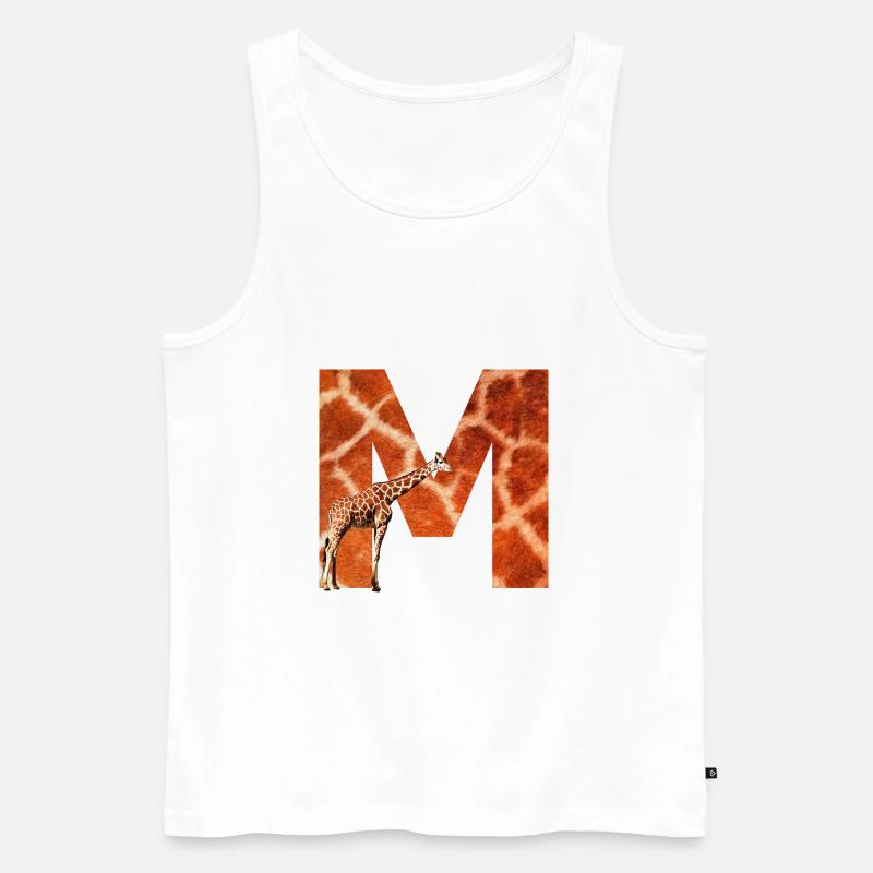 giraffe m - Männer Premium Bio Tank Top - Weiß