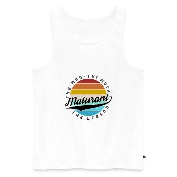Maturant the man, the myth, the legend Retro Color - Männer Premium Bio Tank Top - Weiß - Vorne - Michal (187cm)