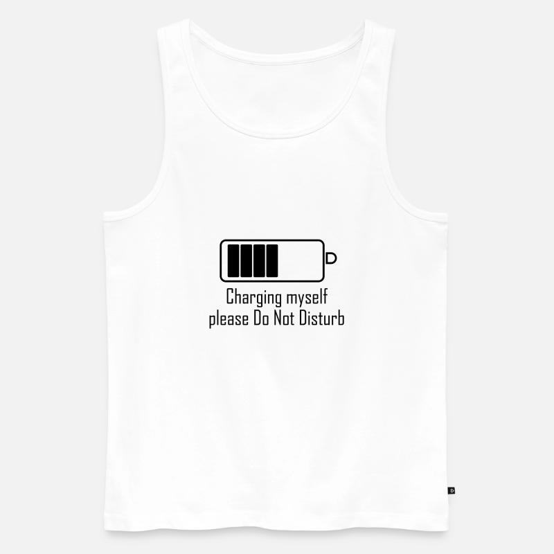 Ich bin auf der Stelle. - Männer Premium Bio Tank Top - Weiß