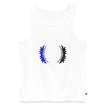 Wreath Symbol - Men's Premium Organic Tank Top - white - Front - AI Model Male 178 light (178cm)