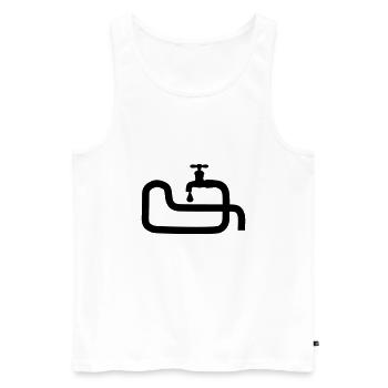 système hydraulique b1 - Débardeur bio Premium Homme - blanc - Devant - AI Model Male 178 light (178cm)
