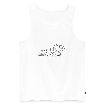 Skateboard Evolution Skateboarding Longboard Skate - Männer Premium Bio Tank Top - Weiß - Vorne - AI Model Male 178 light (178cm)