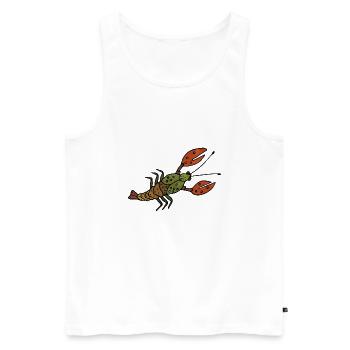 Krebs - Männer Premium Bio Tank Top - Weiß - Vorne - Michal (187cm)