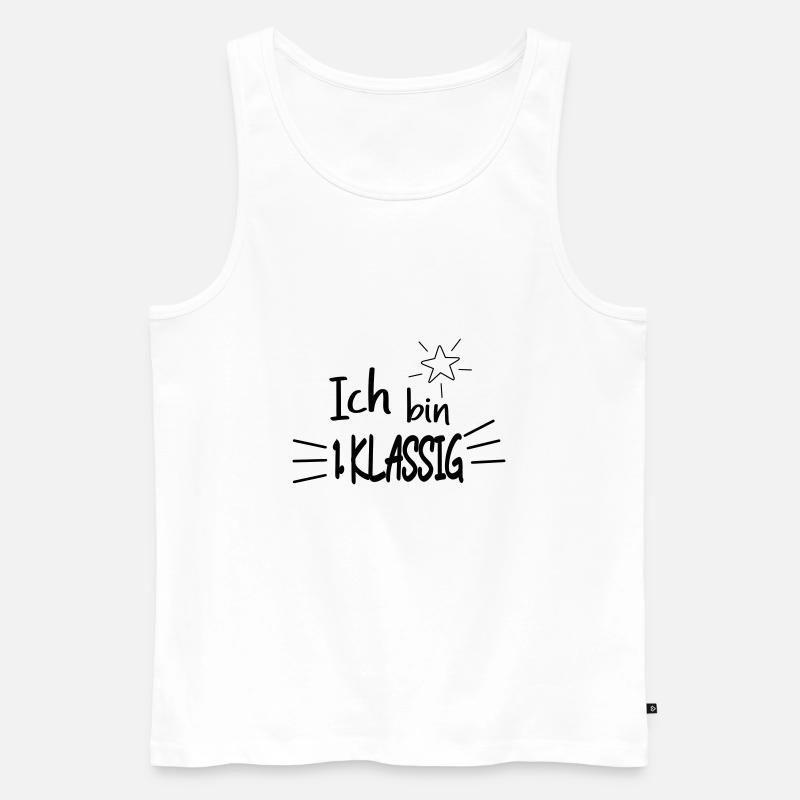Ich bin 1 Klassig - Männer Premium Bio Tank Top - Weiß