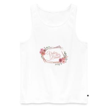 Vater Der Braut Heirat Bräutigam Hochzeitsgeschenk - Männer Premium Bio Tank Top - Weiß - Vorne - Michal (187cm)
