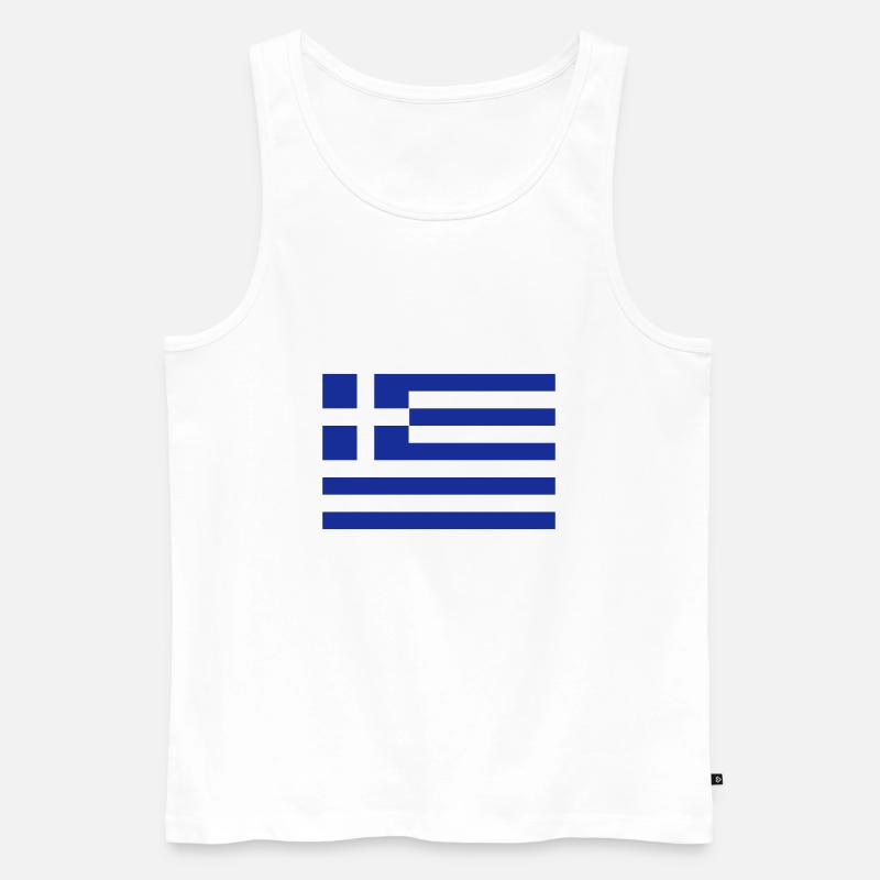 Griechenland - Männer Premium Bio Tank Top - Weiß