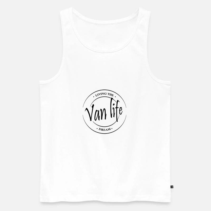 Van Leben - Männer Premium Bio Tank Top - Weiß
