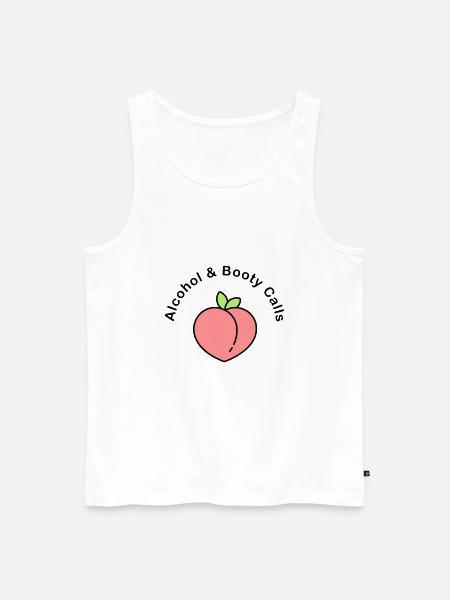 alcohol and booty calls - Men's Premium Organic Tank Top - white