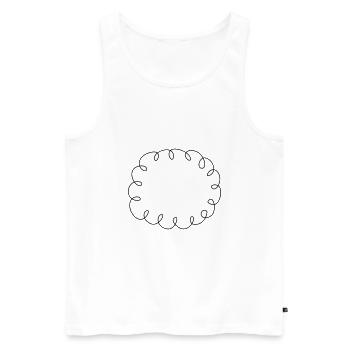 Squiggle speech bubble - Men's Premium Organic Tank Top - white - Front - AI Model Male 178 light (178cm)