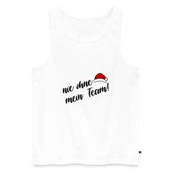 mein Weihnachts Team - Männer Premium Bio Tank Top - Weiß - Vorne - AI Model Male 178 light (178cm)