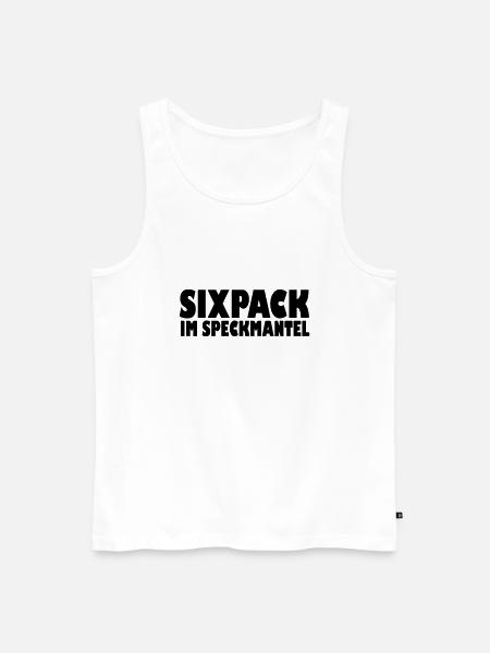 Sixpack im Speckmantel - Männer Premium Bio Tank Top - Weiß