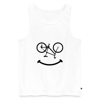 Bicycle Bike Face Funny Funny Cycling black - Men's Premium Organic Tank Top - white - Front - Michal (187cm)
