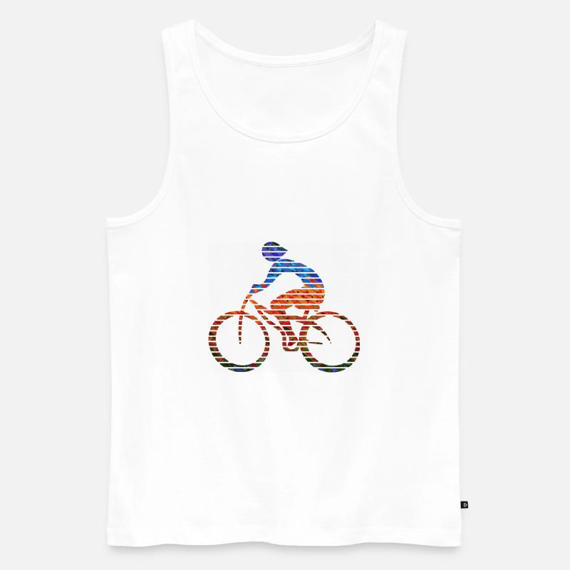 Radfahrer - Männer Premium Bio Tank Top - Weiß