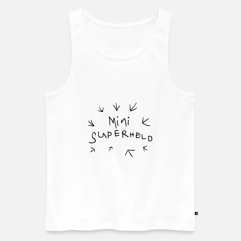Kleiner Superheld klitzekleiner Superhero - Männer Premium Bio Tank Top - Weiß
