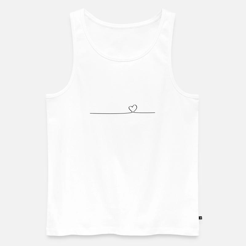 Heart / Herz - Männer Premium Bio Tank Top - Weiß