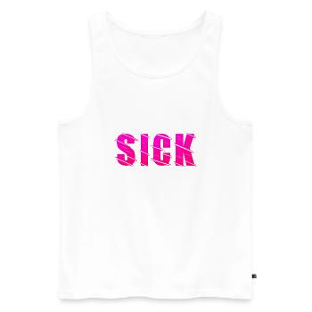 Sick design - Men's Premium Organic Tank Top - white - Front - AI Model Male 178 light (178cm)