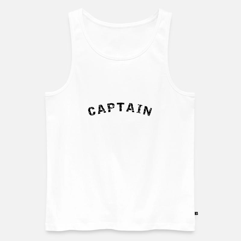 Captain Style Design - Männer Premium Bio Tank Top - Weiß