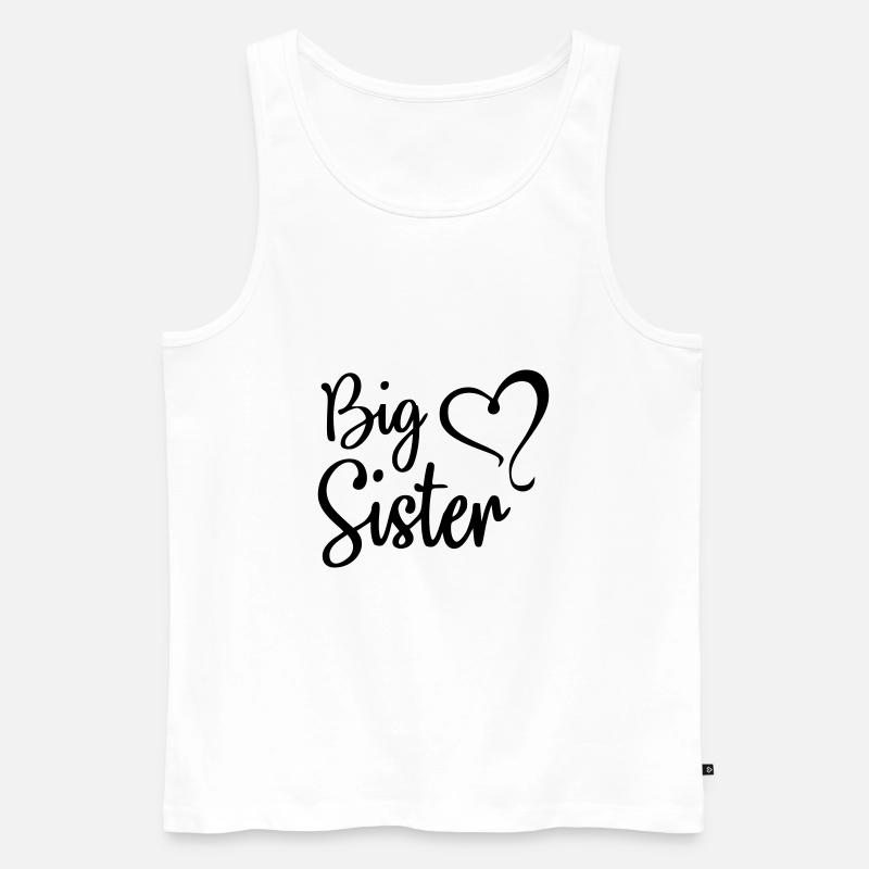 duża siostra - Ekologiczny tank top męski Premium - biały