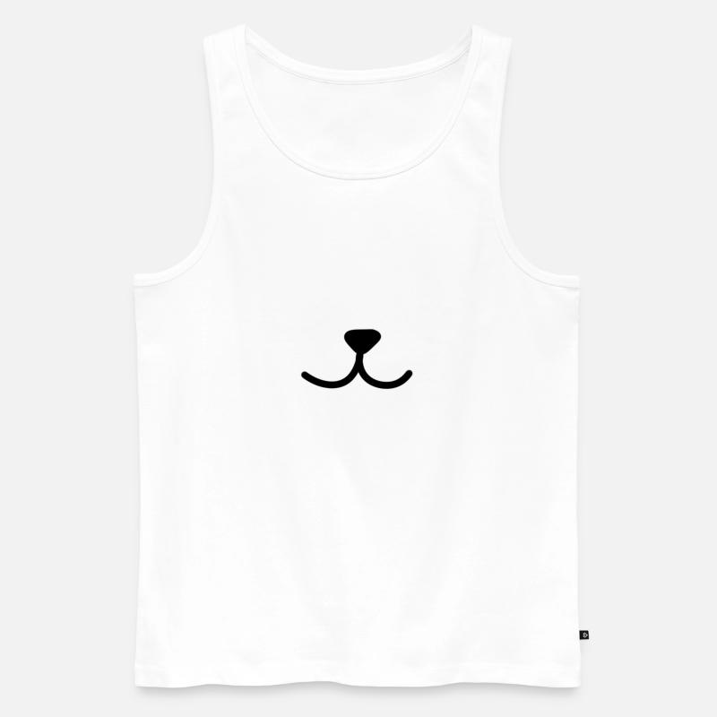Tier Nase - Männer Premium Bio Tank Top - Weiß