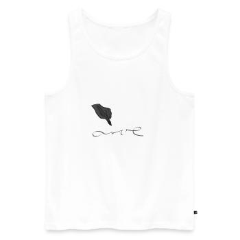 Zeichnen Liebe - Männer Premium Bio Tank Top - Weiß - Vorne - AI Model Male 178 light (178cm)