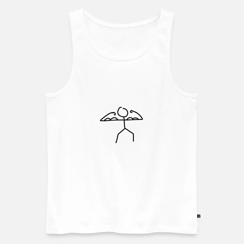 stark Mann - Männer Premium Bio Tank Top - Weiß
