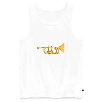 Instrument de musique - Débardeur bio Premium Homme - blanc - Devant - AI Model Male 178 light (178cm)