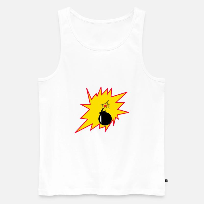 Boom - Männer Premium Bio Tank Top - Weiß