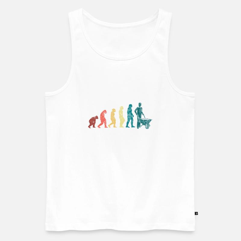 Client Evolution - Men's Premium Organic Tank Top - white
