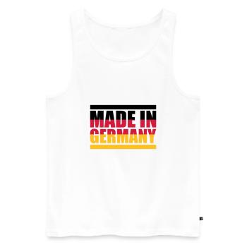 Made in Germany - Men's Premium Organic Tank Top - white - Front - AI Model Male 178 light (178cm)