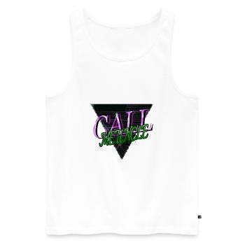 funny quote one family one team best best tshirt - Men's Premium Organic Tank Top - white - Front - AI Model Male 178 light (178cm)