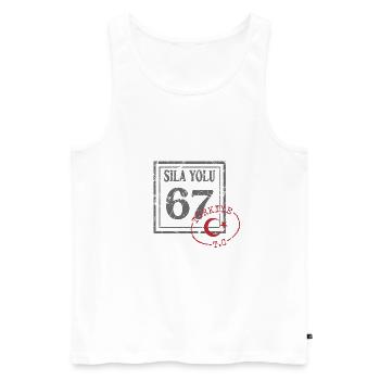 Zonguldak - Débardeur bio Premium Homme - blanc - Devant - AI Model Male 178 light (178cm)