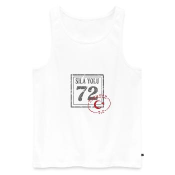 Batmanlı - Men's Premium Organic Tank Top - white - Front - Michal (187cm)