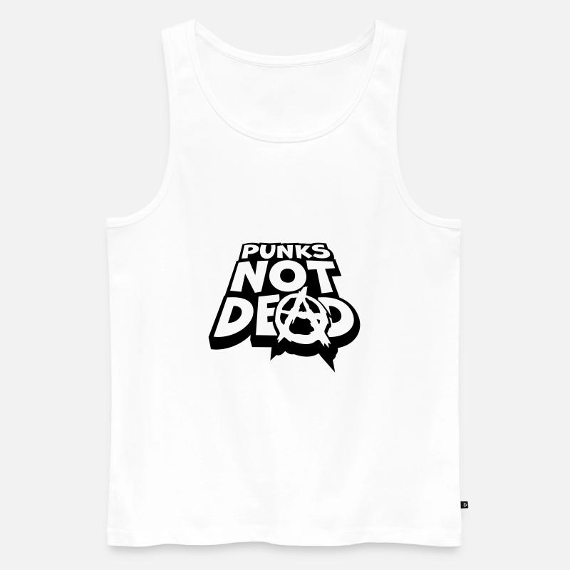 punks not dead Zitat - Männer Premium Bio Tank Top - Weiß