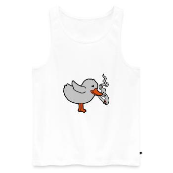 Joint kiffendes Küken Weed - Männer Premium Bio Tank Top - Weiß - Vorne - Michal (187cm)