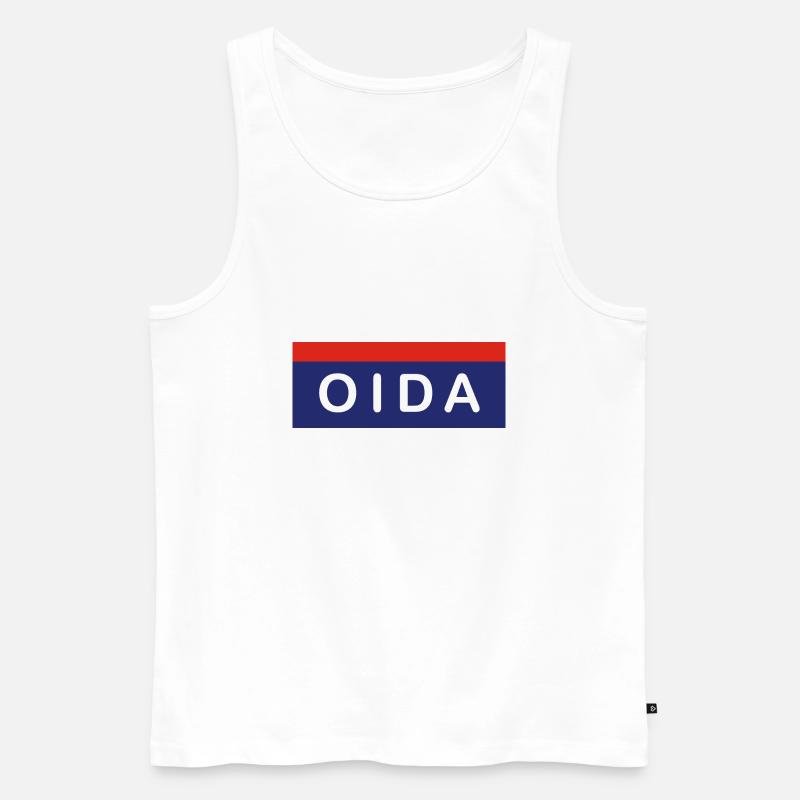 Oida vers. Polizei - Männer Premium Bio Tank Top - Weiß
