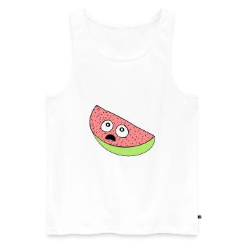 Melone - Männer Premium Bio Tank Top - Weiß - Vorne - AI Model Male 178 light (178cm)