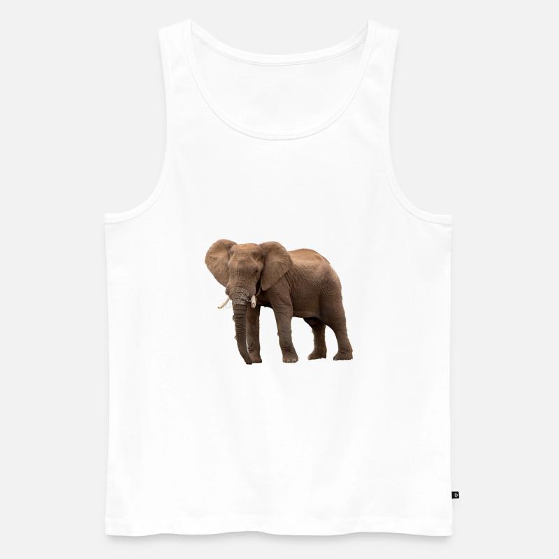 Elefant - Männer Premium Bio Tank Top - Weiß