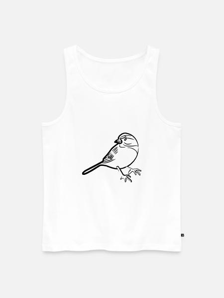 Spatz-Illustration - Männer Premium Bio Tank Top - Weiß