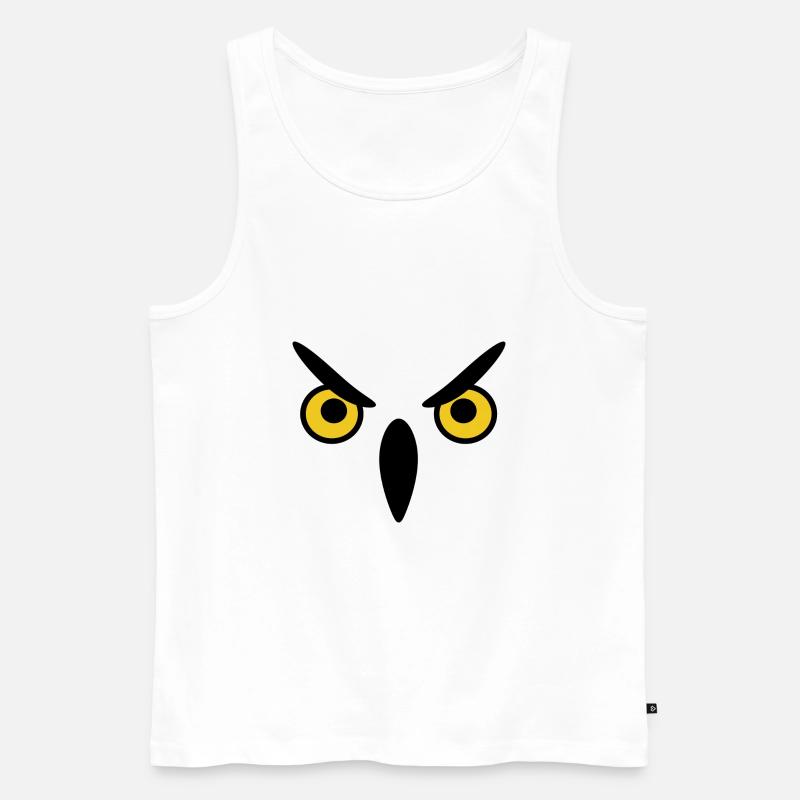 Eule eule eule - Männer Premium Bio Tank Top - Weiß