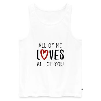 Dire anglais love love valentines day partner - Débardeur bio Premium Homme - blanc - Devant - Michal (187cm)